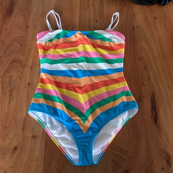 Unique Vintage Rainbow Barbie Swimsuit - Picture 1 of 4